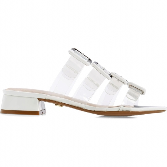 CECELIA Lincoln Strappy Clear Slide Sandals Mules - Picture 3 of 13